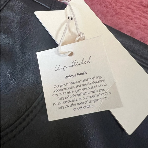 NWT Unpublished Faux Leather Greta Crop Wide Leg Pants - Picture 6 of 6